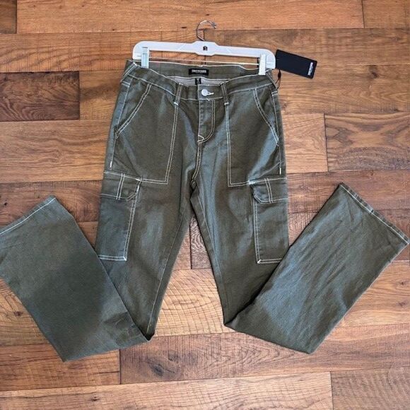 True Religion Cargo Bootcut Jeans Women’s Size 28 Military Green NWT - Picture 8 of 11